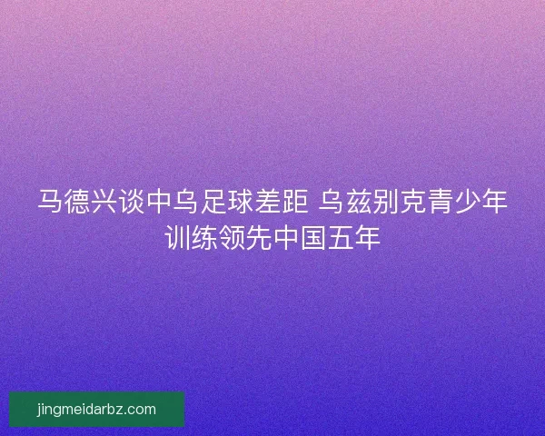 马德兴谈中乌足球差距 乌兹别克青少年训练领先中国五年