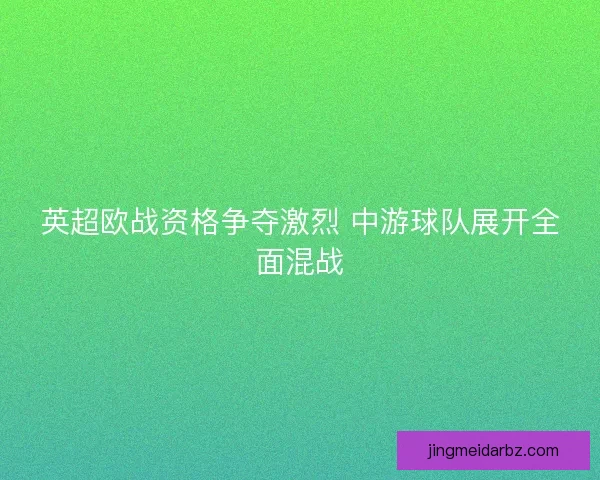 英超欧战资格争夺激烈 中游球队展开全面混战