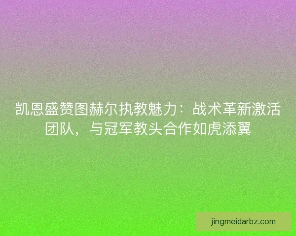 凯恩盛赞图赫尔执教魅力：战术革新激活团队，与冠军教头合作如虎添翼